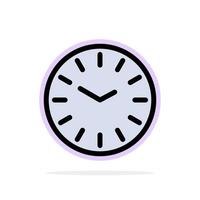 Time Clock Cleaning Abstract Circle Background Flat color Icon vector