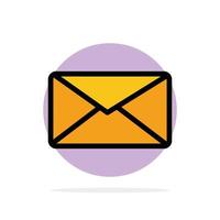 Mail Email User Interface Abstract Circle Background Flat color Icon vector