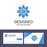 Creative Business Card and Logo template Physics React Science Vector Illustration