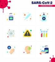 Simple Set of Covid19 Protection Blue 25 icon pack icon included  virus notice wash error science viral coronavirus 2019nov disease Vector Design Elements