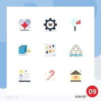 9 iconos creativos signos y símbolos modernos de caja de embalaje búsqueda de señales de comercio elementos de diseño vectorial editables vector