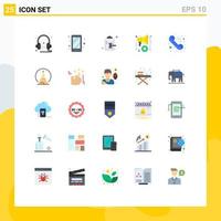 Universal Icon Symbols Group of 25 Modern Flat Colors of communication speaker clipboard marketing automation Editable Vector Design Elements