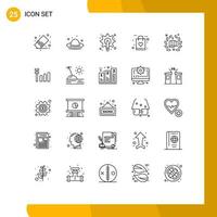 25 Creative Icons Modern Signs and Symbols of faq shop spring bag tool Editable Vector Design Elements