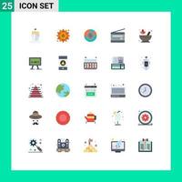 Universal Icon Symbols Group of 25 Modern Flat Colors of fm radio statistics diagram report finance Editable Vector Design Elements