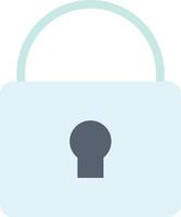 Lock Security Locked Login  Flat Color Icon Vector icon banner Template