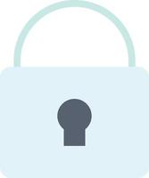 Lock Security Locked Login  Flat Color Icon Vector icon banner Template