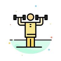 Activity Discipline Human Physical Strength Abstract Flat Color Icon Template vector