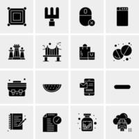 16 iconos de negocios universales vector ilustración de icono creativo para usar en proyectos relacionados con la web y dispositivos móviles