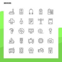 Set of Devices Line Icon set 25 Icons Vector Minimalism Style Design Black Icons Set Linear pictogram pack