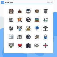 25 Creative Icons Modern Signs and Symbols of cube social media case computer website Editable Vector Design Elements