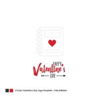Happy Valentines Day Card Vector Lettering Background