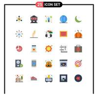 User Interface Pack of 25 Basic Flat Colors of summer plastic coronavirus beach viral Editable Vector Design Elements