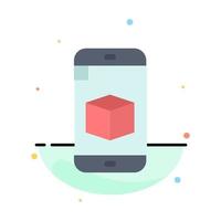 Mobile Cell Box Technology Abstract Flat Color Icon Template vector