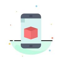 Mobile Cell Box Technology Abstract Flat Color Icon Template vector