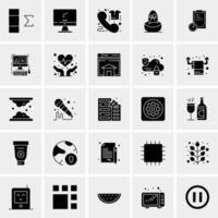 25 iconos de negocios universales vector ilustración de icono creativo para usar en proyectos relacionados con la web y dispositivos móviles