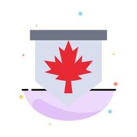 Tag Leaf Canada Sign Abstract Flat Color Icon Template vector