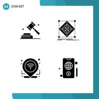 Creative Icons Modern Signs and Symbols of politics check in vote grid location Editable Vector Design Elements