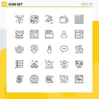 25 Thematic Vector Lines and Editable Symbols of window online paper browser man Editable Vector Design Elements