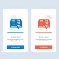 Book Education Knowledge Mouse  Blue and Red Download and Buy Now web Widget Card Template vector