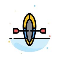 Boat Summer Beach Abstract Flat Color Icon Template vector