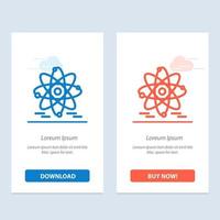 Atom Education Nuclear  Blue and Red Download and Buy Now web Widget Card Template vector