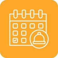 Reminder Line Round Corner Background Icons vector