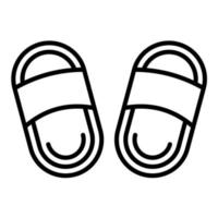 Slippers Line Icon vector