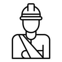 Work Injury Line Icon vector