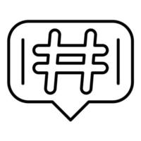 Hashtags Line Icon vector