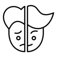Mood Disorder Line Icon vector