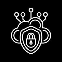 icono de vector de seguridad en la nube