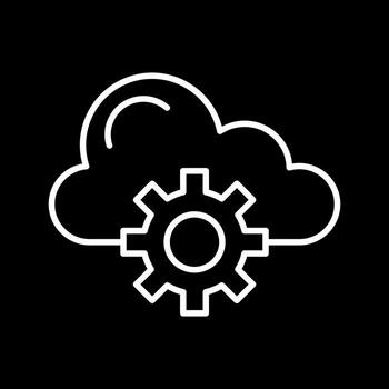icono de vector de computación en la nube
