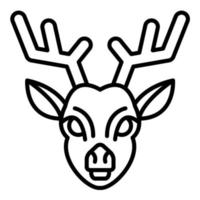 Reindeer Line Icon vector