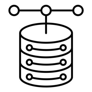 Database Line Icon vector