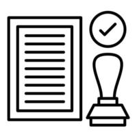 Regulation Line Icon vector