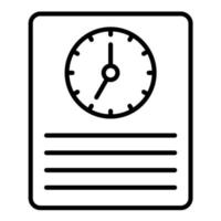 Time Tracking Line Icon vector