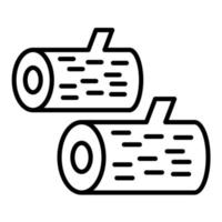 Tree Log Line Icon vector