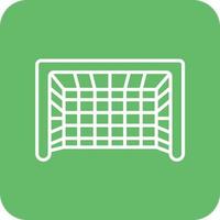 Goal Post Line Round Corner Background Icons vector