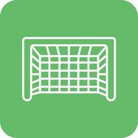 Goal Post Line Round Corner Background Icons vector