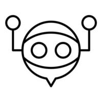 Virtual Assistant Line Icon vector