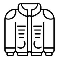 icono de línea de chaqueta vector