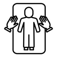 Massage Line Icon vector