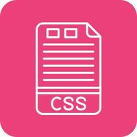 CSS Line Round Corner Background Icons vector