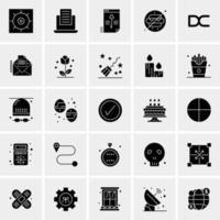 25 iconos de negocios universales vector ilustración de icono creativo para usar en proyectos relacionados con la web y dispositivos móviles