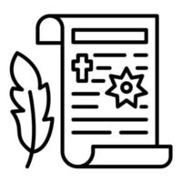 Last Will Line Icon vector