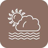 Haze Line Round Corner Background Icons vector