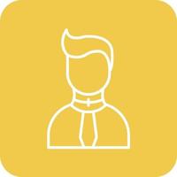 Broken Neck Line Round Corner Background Icons vector
