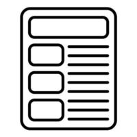 Content Line Icon vector