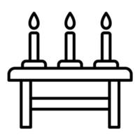 Candles Line Icon vector