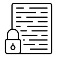 Information Privacy Line Icon vector